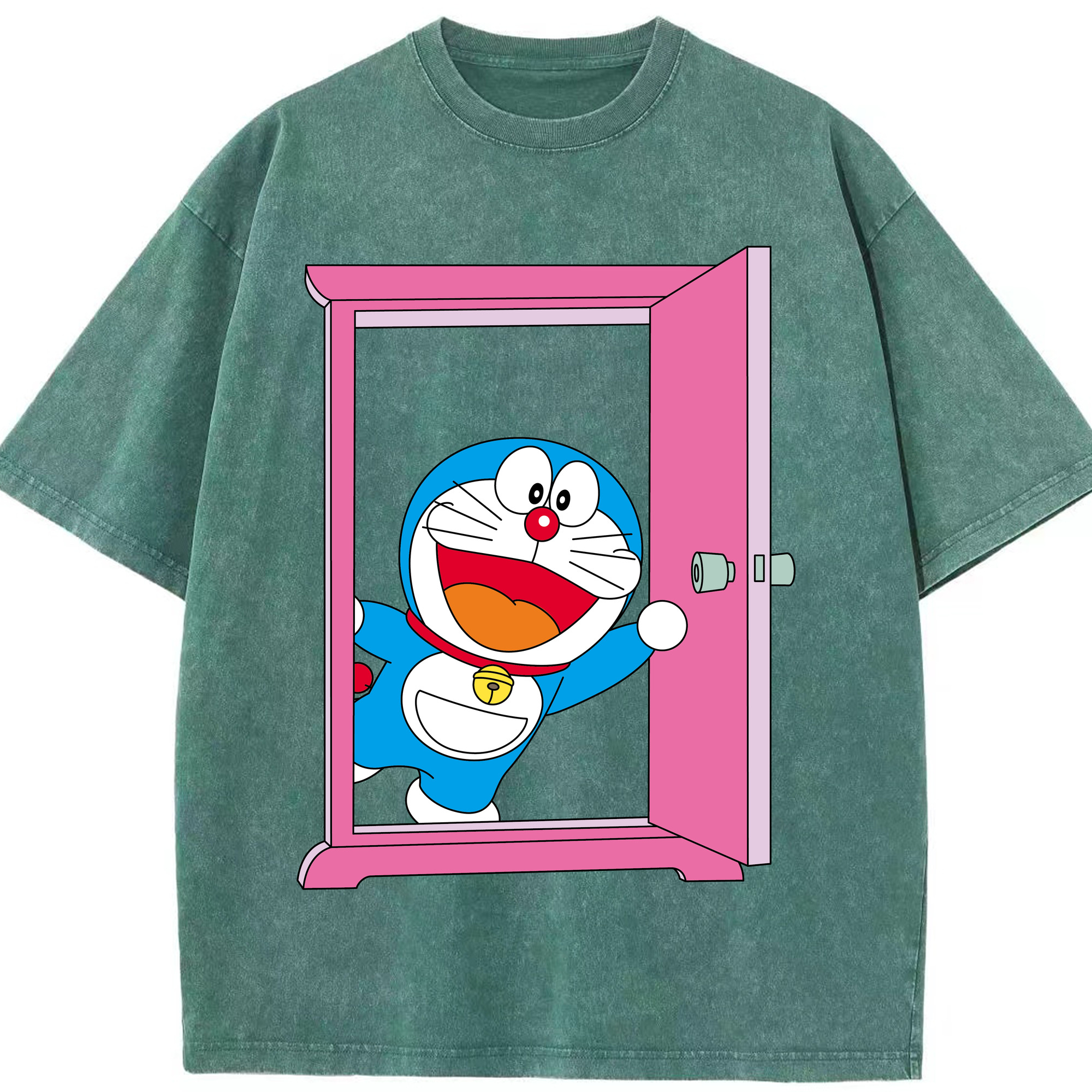 （画像用） ドラえもん Doraemon 綿100% ヴィンテージ風 半袖Tシャツ（フロントプリント）